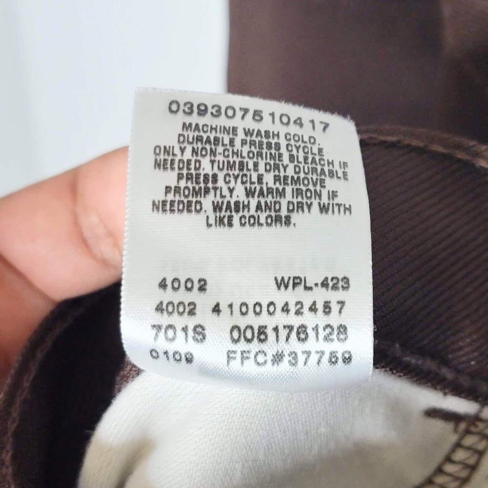 Levi's 517 Men's Vintage Y2K Brown Polyester Bootcut Pants Size 38 - Picture 6 of 10